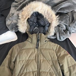 Olive green canadian goose bomber
